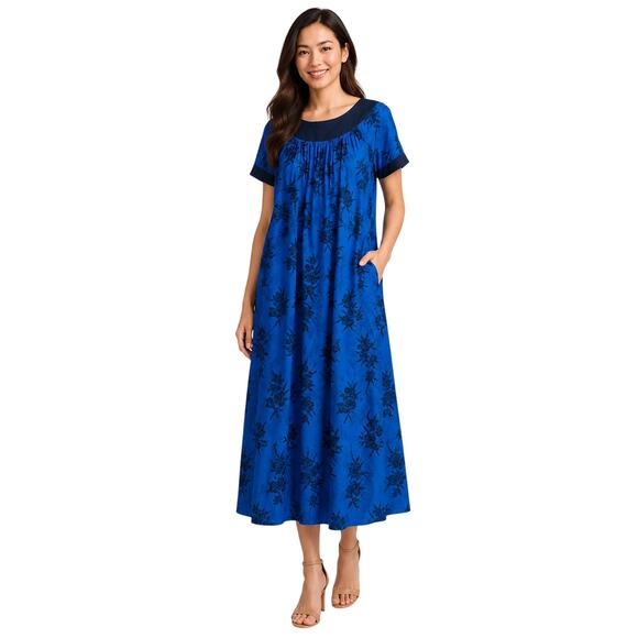 HooHawaii Dresses & Skirts - HooHawaii Blue Floral Dress S – Made in Hawaii Island Style
